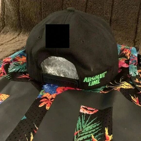 Absolute Vodka Mens SnapBack Black and Green - Picture 2 of 2